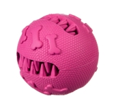 Dentálna lopta na pamlsok ružová 7,5cm
