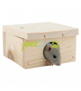 drevený domček pre myš