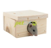 drevený domček pre myš