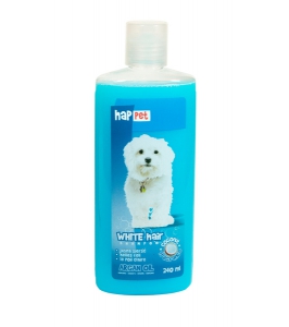 Happet šampón na zvýraznenie bielej farby  s argánovým olejom pre psov 240ml
