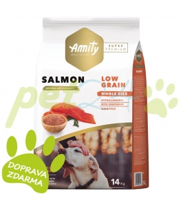 Hypoalergénne AMITY LOW GRAIN Salmon & Rice 18kg