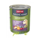 GranCarno SUPERFOODS jahňacie, amarant, brusnice, lososový olej 800g
