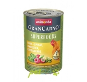 GranCarno SUPERFOODS kura, špenát, maliny, tekvicové semienka 400g