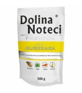 Mokré krmivo pre psov Dolina Noteci Premium, bohaté bohaté na na kuracie mäso,