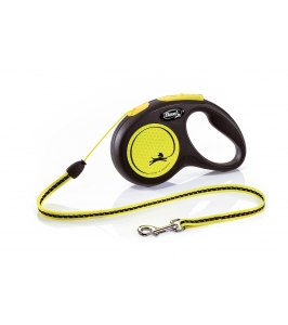 Flexi NEON S 5m/12kg šnúrka, žltá