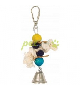 Farebná hračka pre korely a andulky so zvončekom