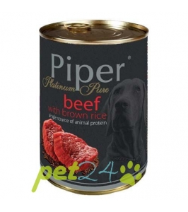 Konzerva PIPER PLATINUM PURE s hovädzie s hnedou ryžou 400g